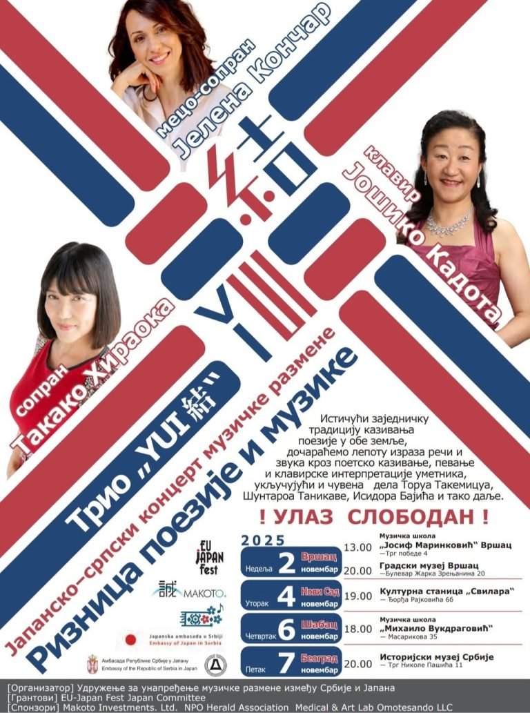 Read more about the article Milica Mihaljčić: Priroda, ljubav i svetlost – kritika koncerta trija YUI